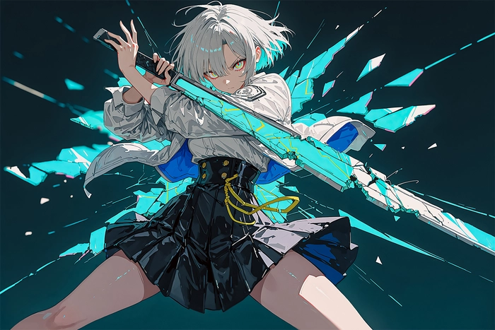 Anime buồn nữ tóc ngắn tinh tế
