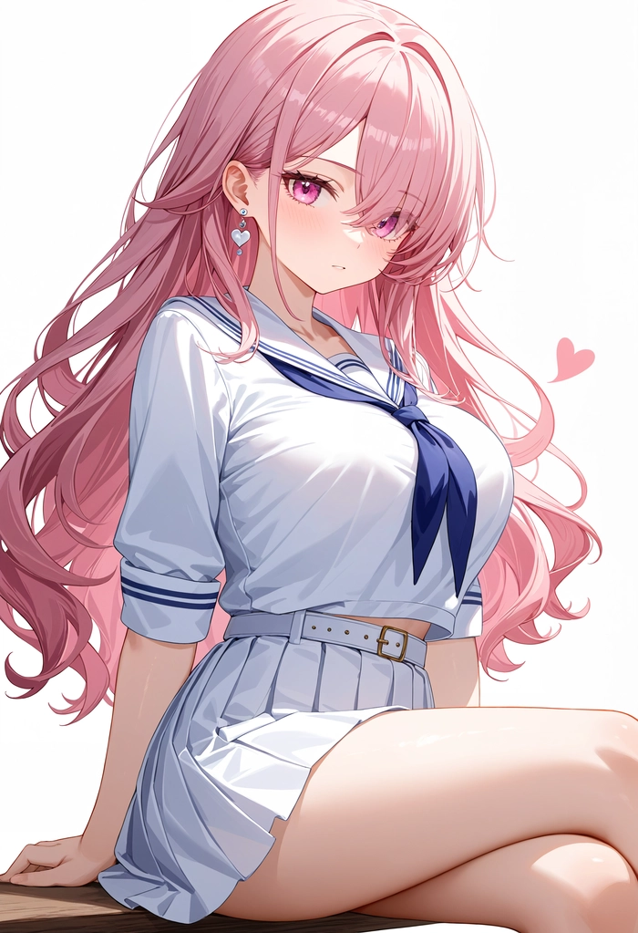 Anime girl tóc hồng cute ngọt ngào