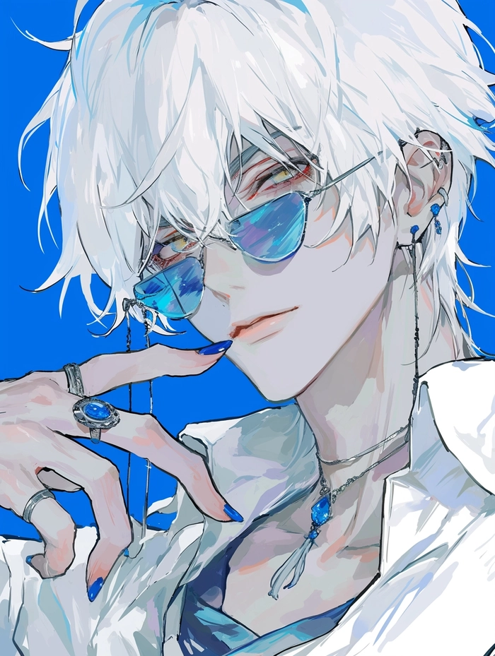 Anime nam tóc trắng ngầu bí ẩn quyến rũ