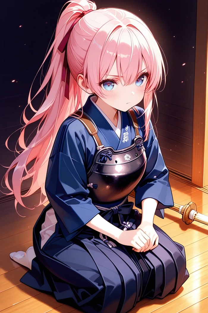 Anime nữ tóc hồng đeo kính đẹp