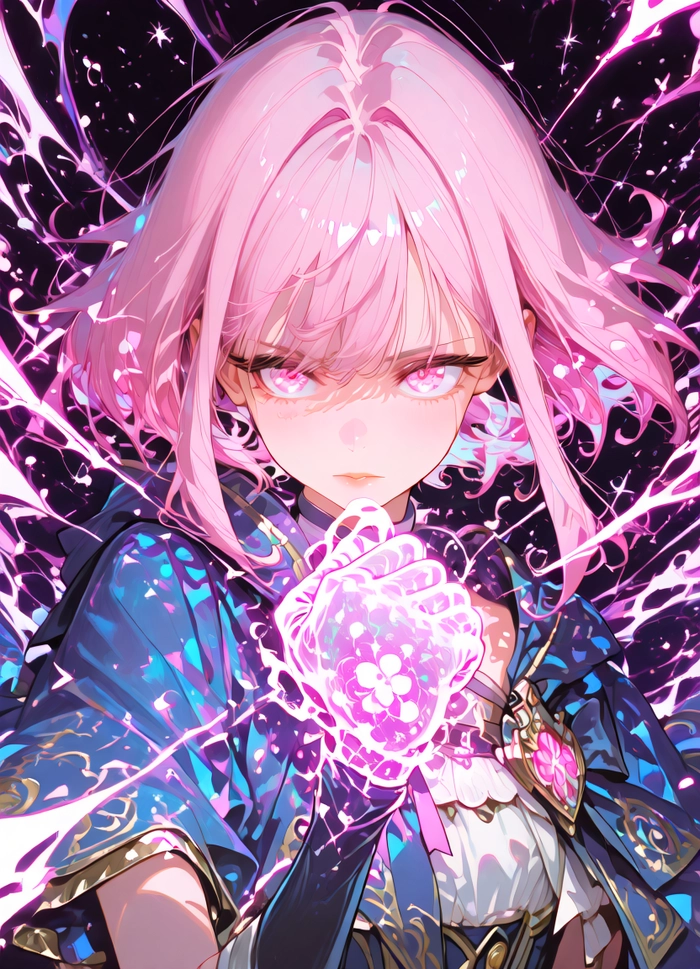 Avatar anime nữ tóc hồng ngầu