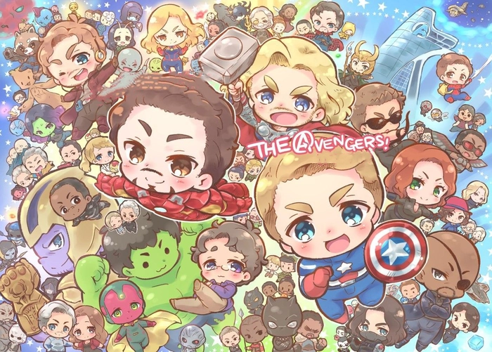 Biệt Đội Siêu Anh Hùng chibi cute lạc lối