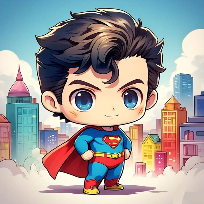Chibi Superman dễ thương độc đáo ngộ nghĩnh