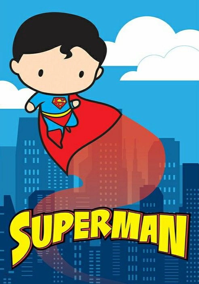 Chibi Superman dễ thương và sáng tạo