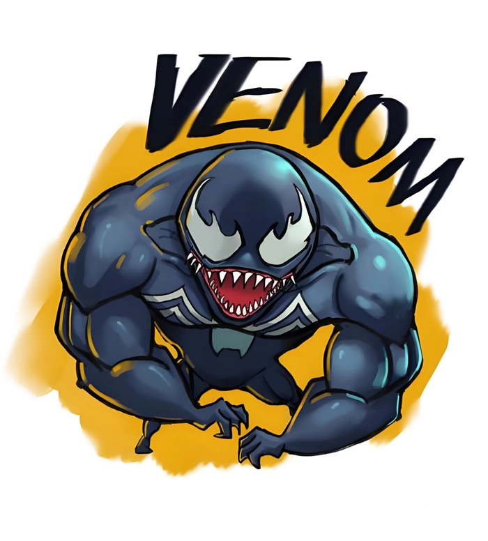 Chibi Venom phong cách hài hước