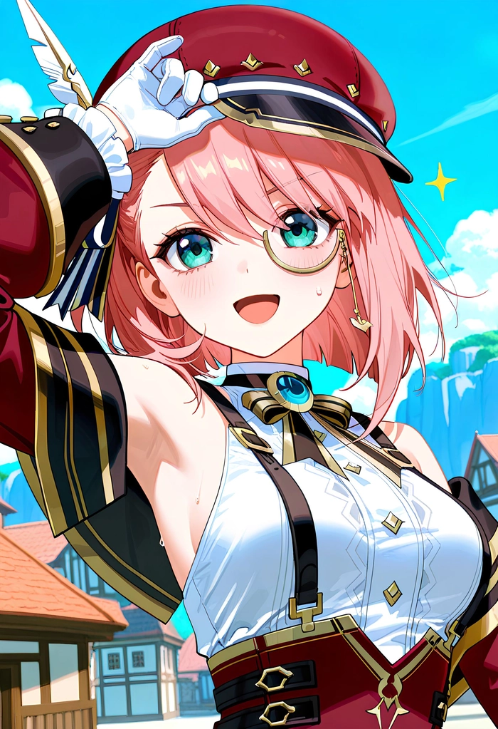 Genshin Impact Charlotte wallpaper ấn tượng