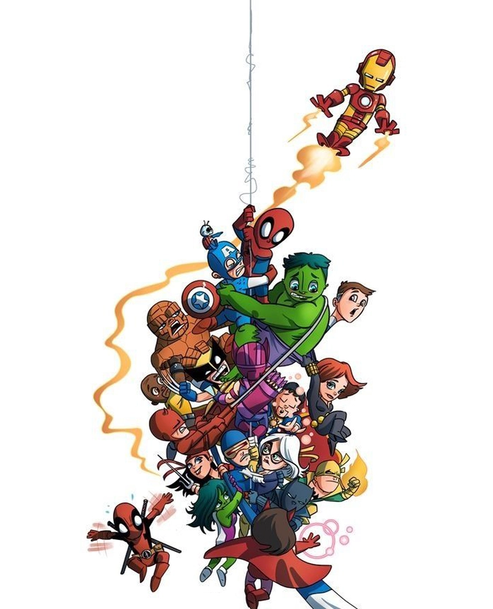 Hình Avenger chibi dễ thương độc đáo