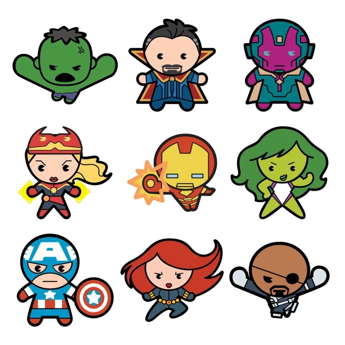 Hình Avenger chibi vui nhộn đáng yêu