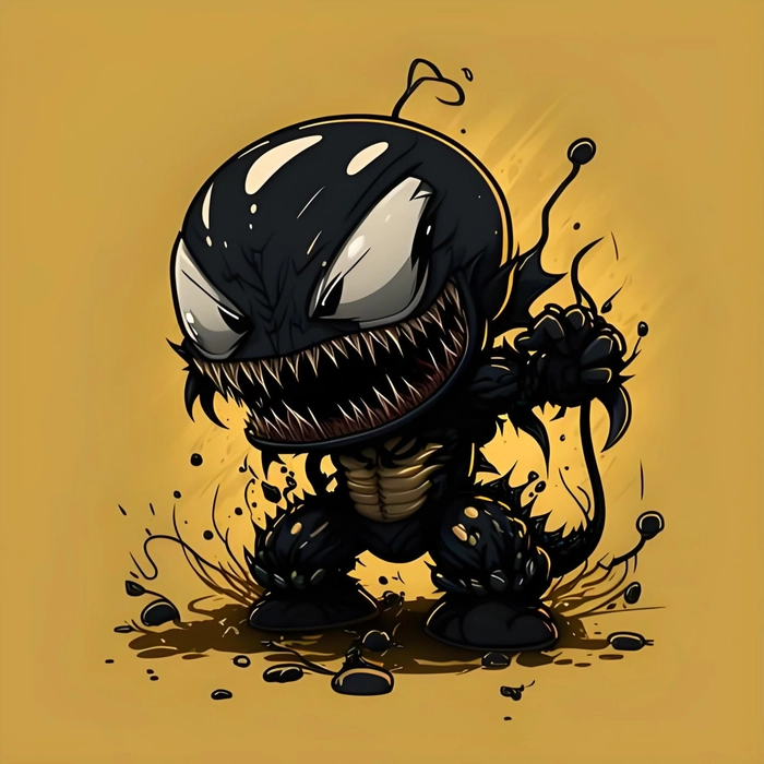 Hình Venom chibi ngộ nghĩnh