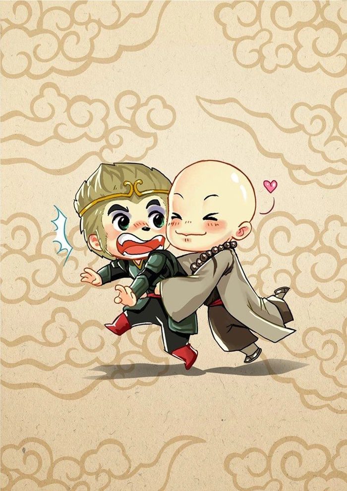 Hình ảnh Đường Tăng chibi dễ thương vui nhộn