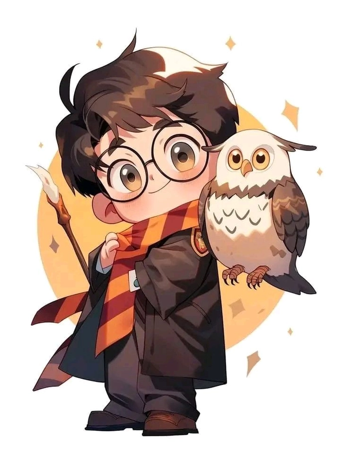 Hình ảnh Harry Potter anime chibi cute