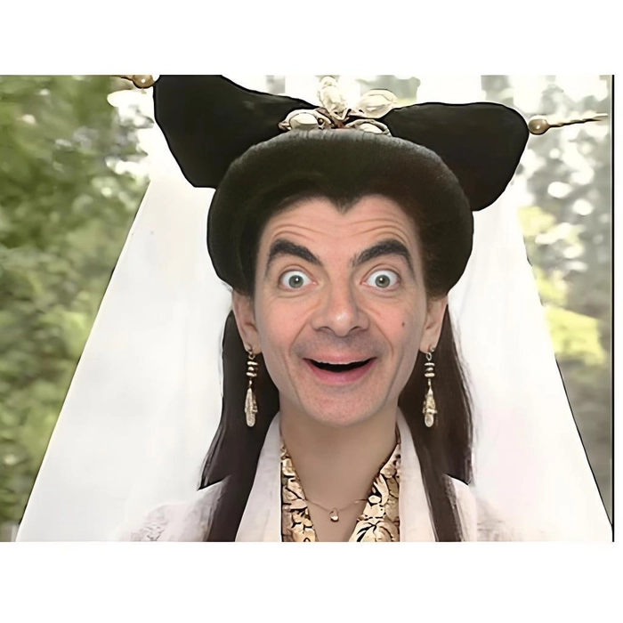 Hình ảnh Mr Bean meme cười vui vẻ