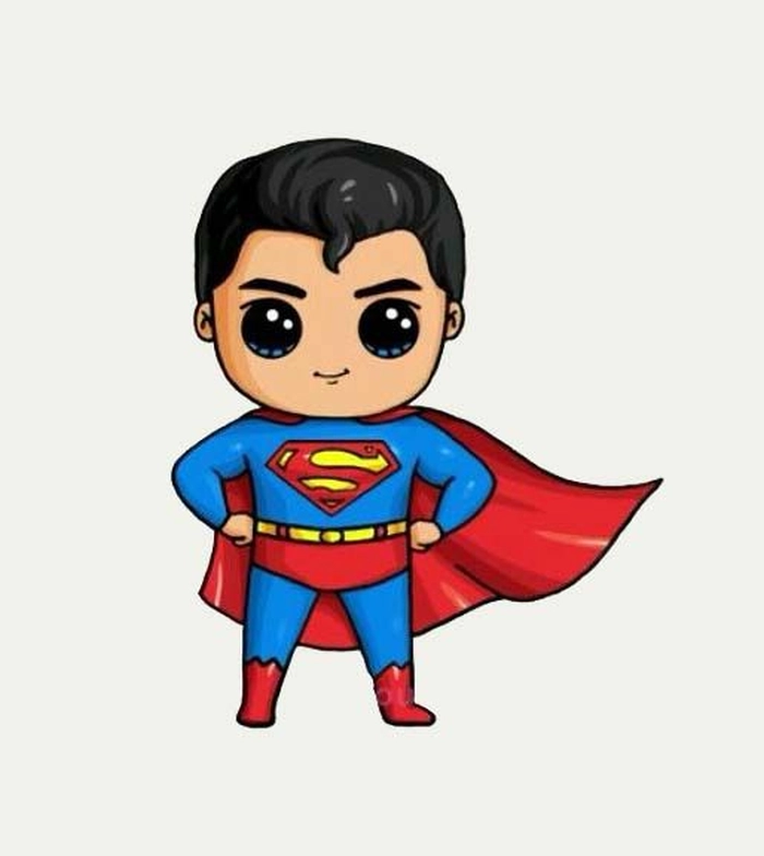 Hình ảnh Superman chibi cute dễ mến