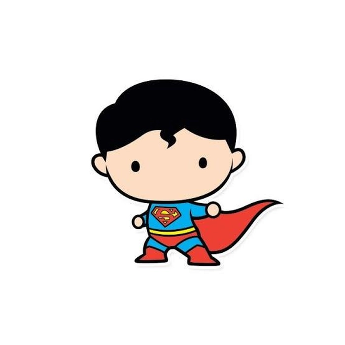 Hình ảnh Superman chibi hài hước dễ mến