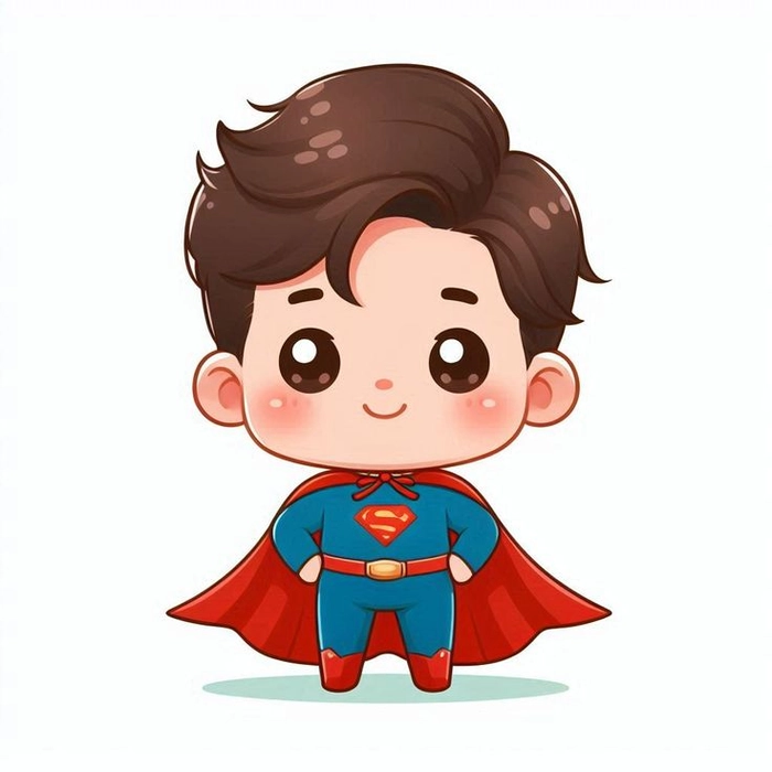 Hình ảnh Superman chibi ngầu đáng yêu