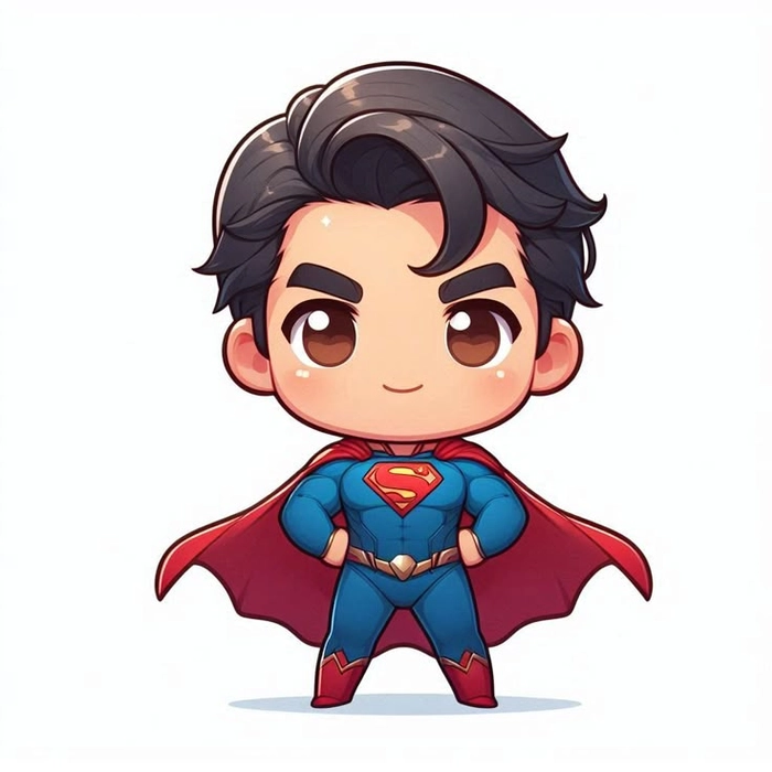 Hình ảnh Superman chibi siêu dễ thương