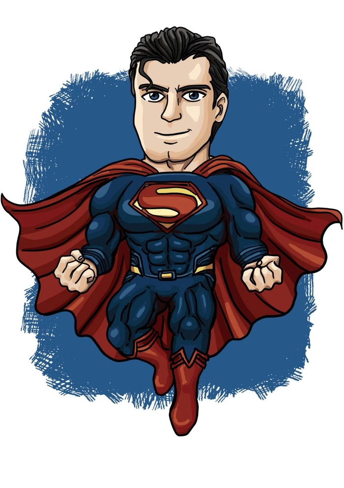 Hình ảnh Superman chibi vui nhộn đáng yêu
