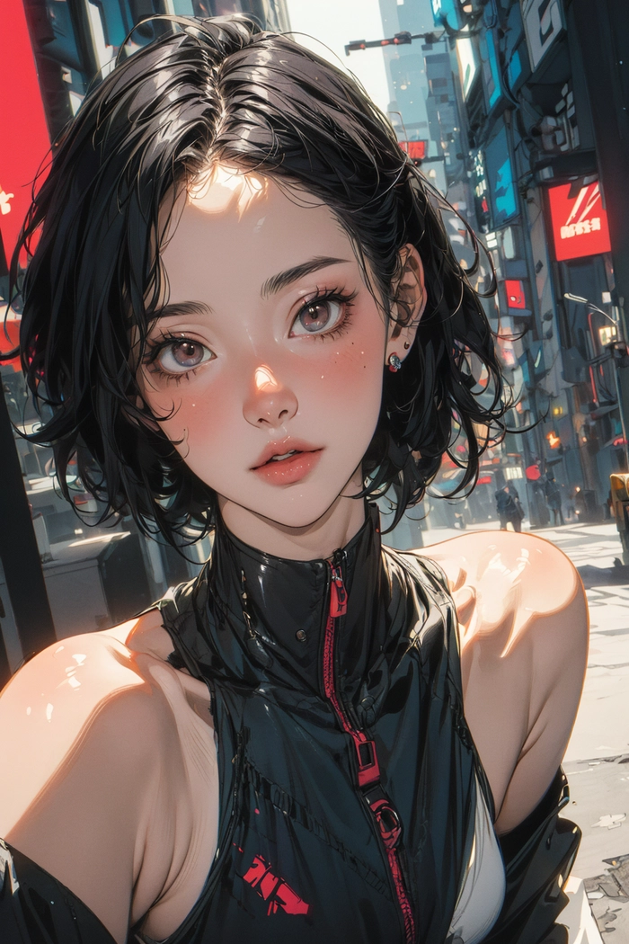Hình ảnh anime nữ tóc ngắn cute lung linh