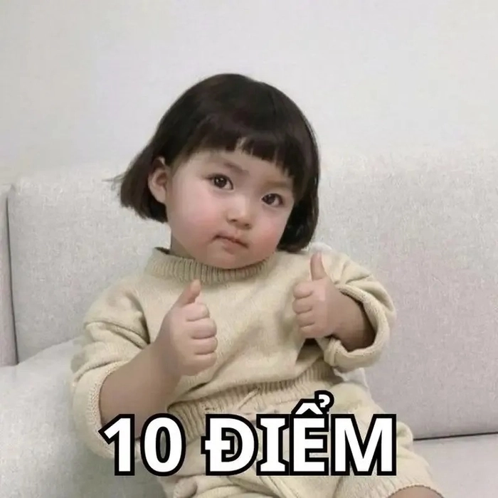 Hình ảnh meme em bé dễ thương siêu độc đáo