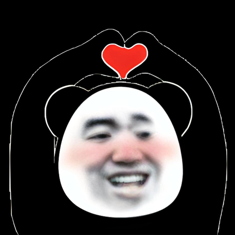 Hình ảnh meme gấu trúc bắn tim vui nhộn