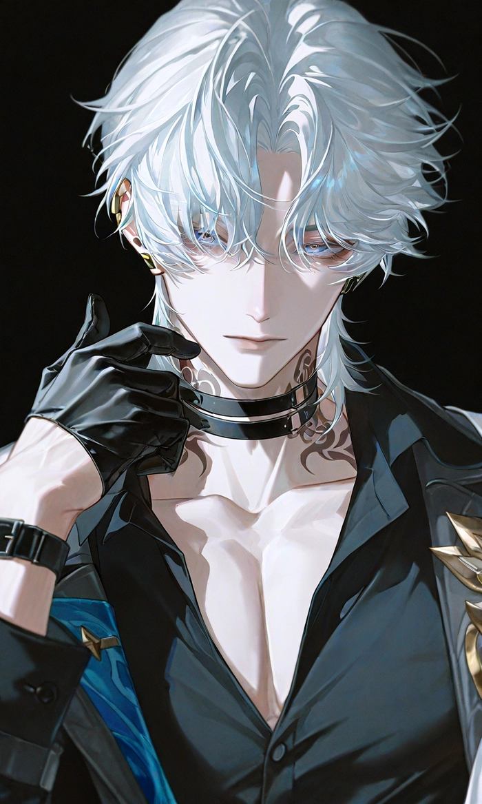 Hình anime nam tóc trắng ngầu chất lừ