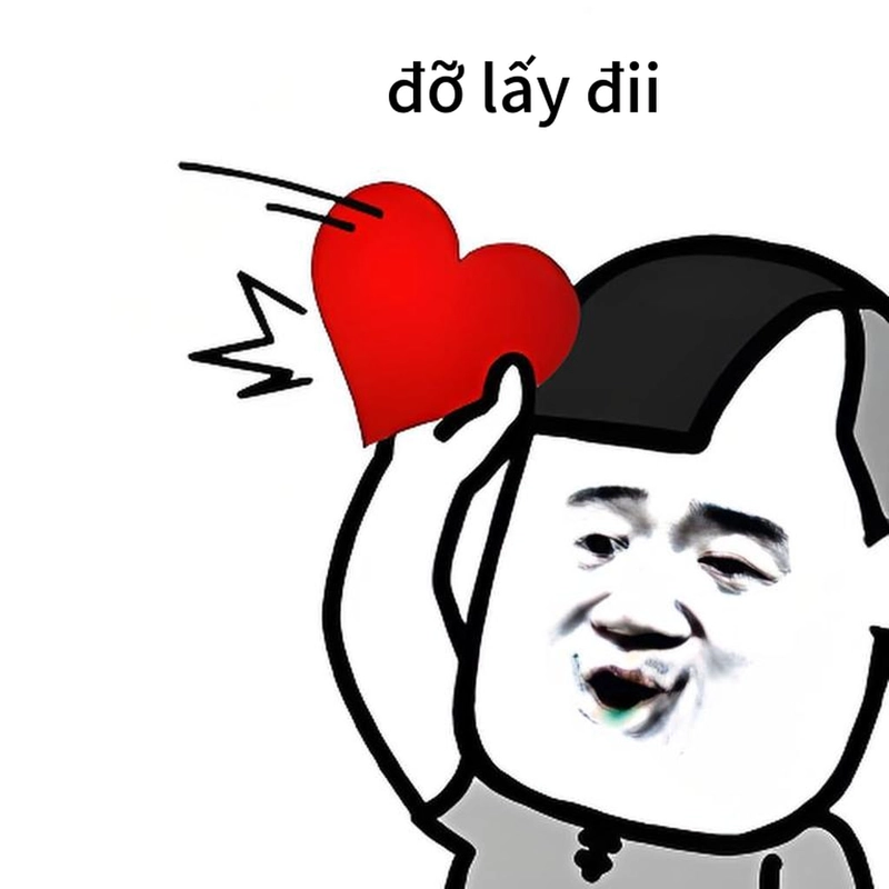 Hình chế meme gấu trúc bắn tim