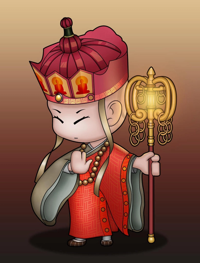 Hình chibi Đường Tăng ngộ nghĩnh đáng yêu