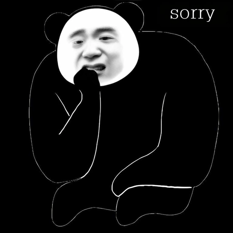 Hình gấu trúc xin lỗi meme cute được yêu thích