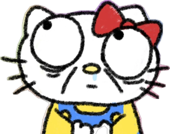 Hình meme Hello Kitty hài hước đáng yêu