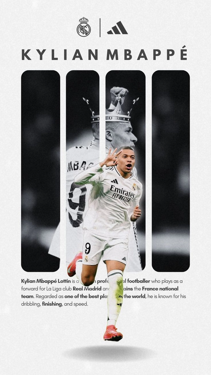 Hình nền Mbappé Real Madrid ấn tượng