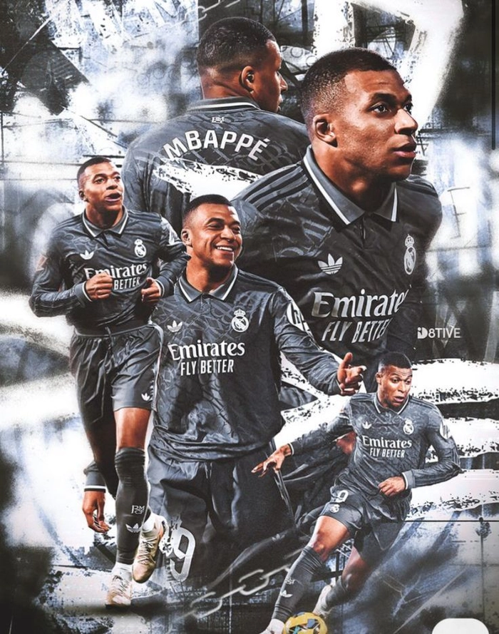 Hình nền Mbappé Real Madrid cực chất
