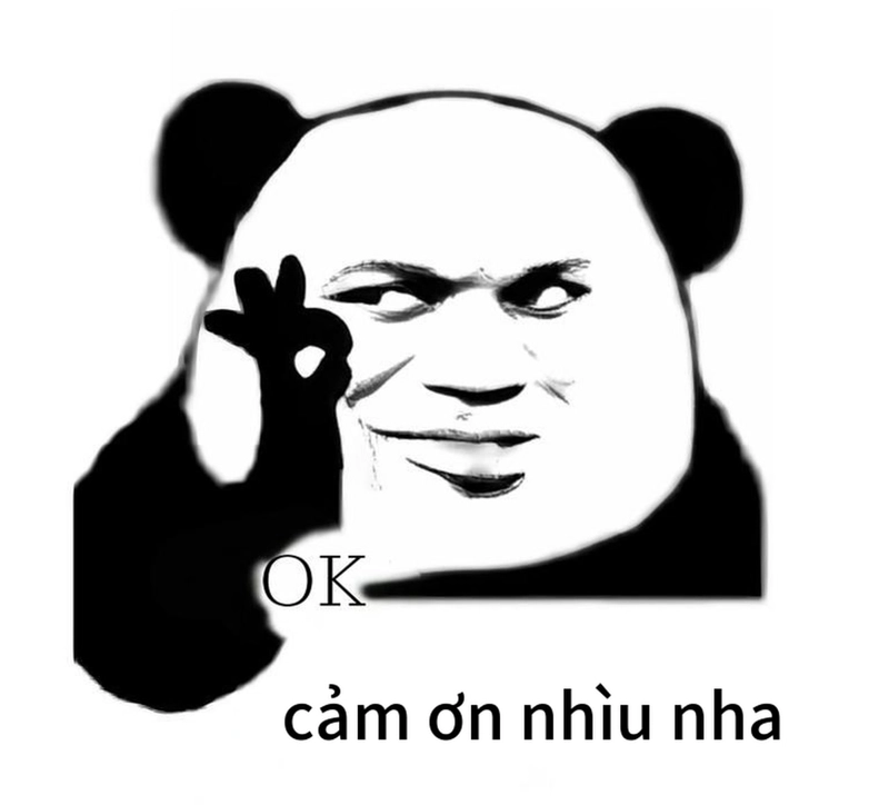 Hình nền meme gấu trúc cảm ơn