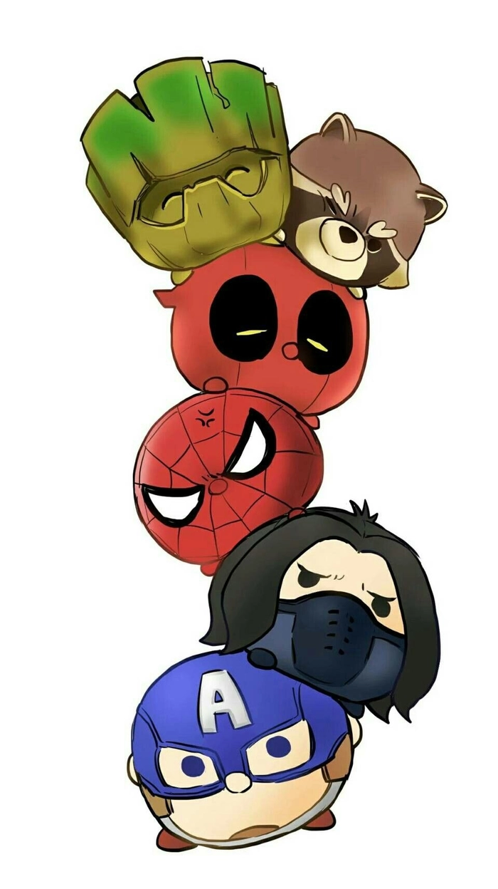 Marvel chibi hình ảnh hài hước dễ thương