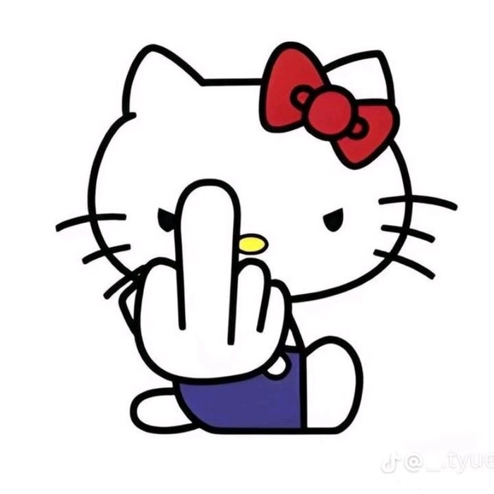 Meme Hello Kitty hài hước dễ thương