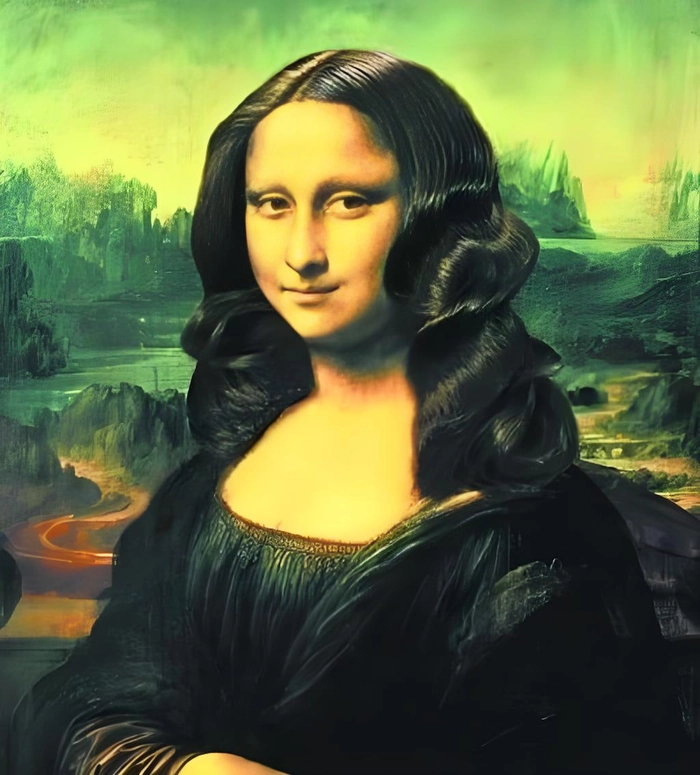 Meme Mona Lisa đội giỏ hài hước