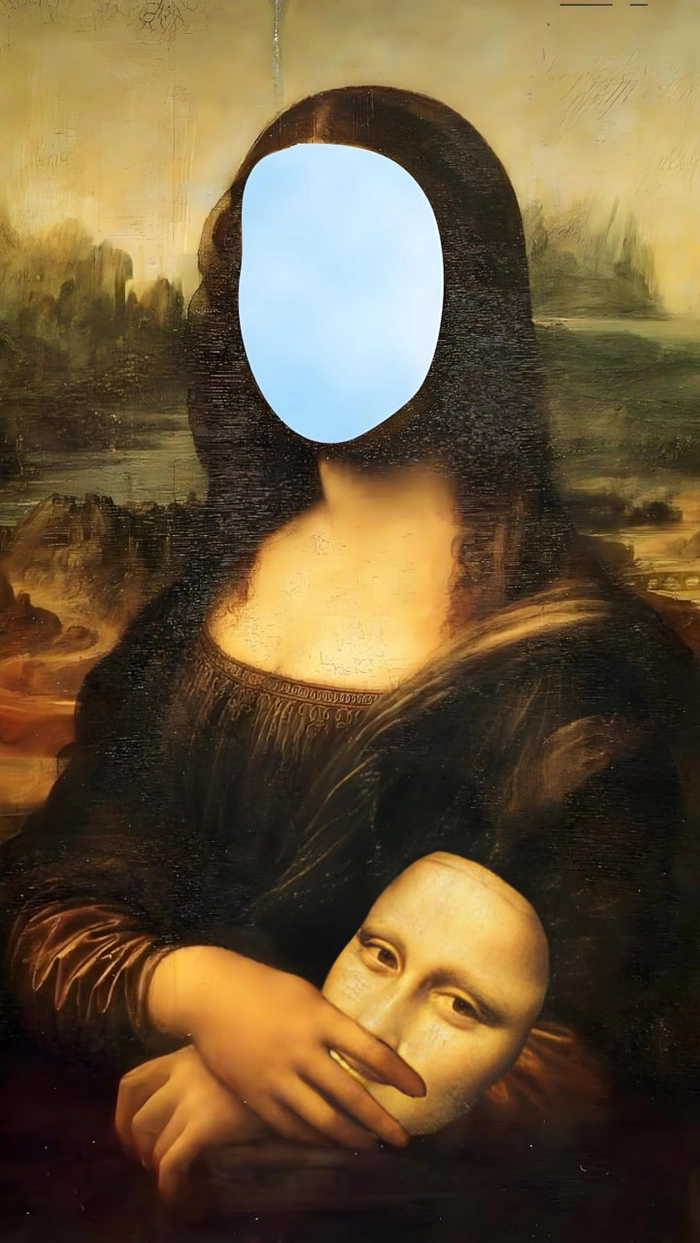 Meme Mona Lisa đội giỏ ngộ nghĩnh