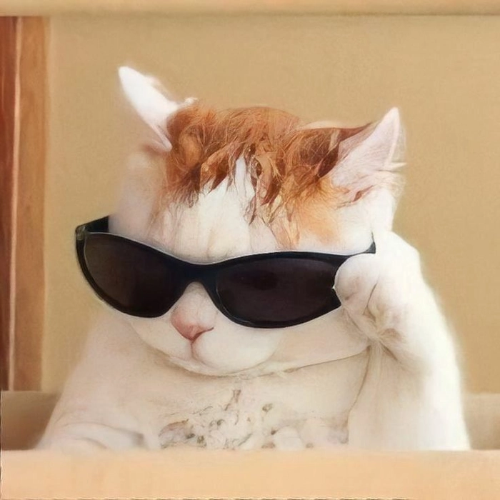 Meme ảnh mèo ngầu cute siêu chất