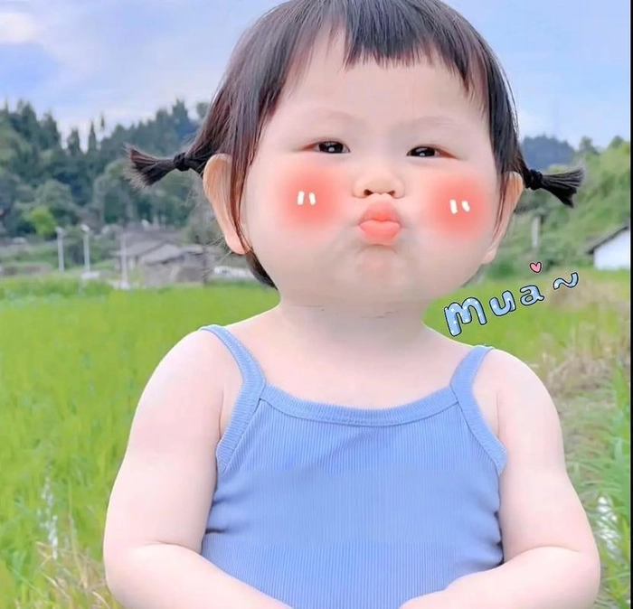 Meme em bé dễ thương ngộ nghĩnh đáng yêu