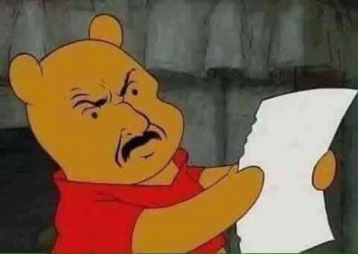 Meme gấu Pooh lầy lội siêu hài hước