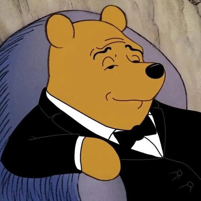 Meme gấu Pooh ngầu lòi cực chất