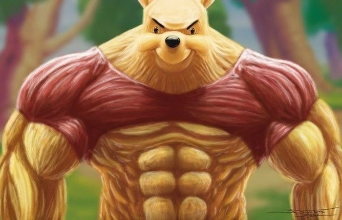 Meme gấu Pooh phong cách ngầu bá