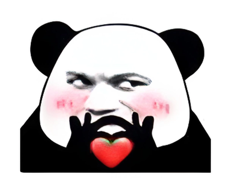 Meme gấu trúc bắn tim dễ thương