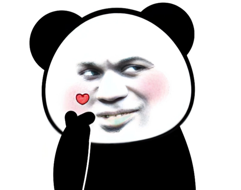 Meme gấu trúc bắn tim hài hước