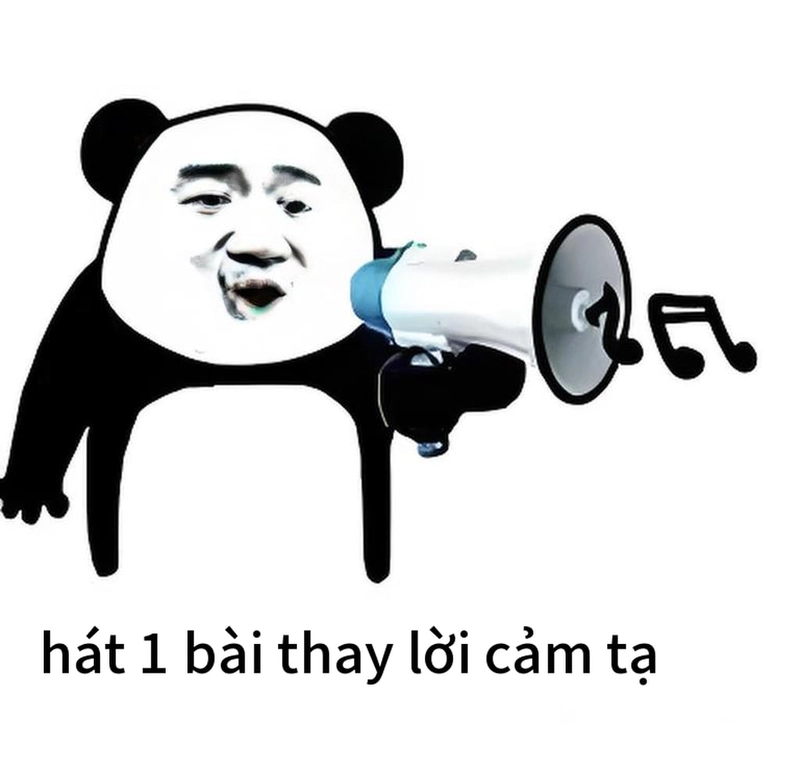 Meme gấu trúc cảm ơn dễ thương