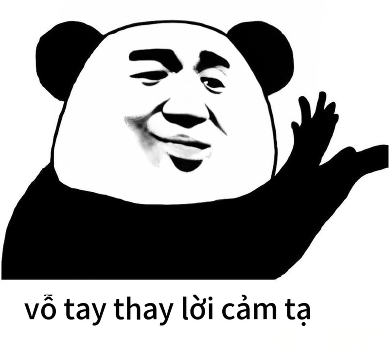 Meme gấu trúc đa tạ độc đáo