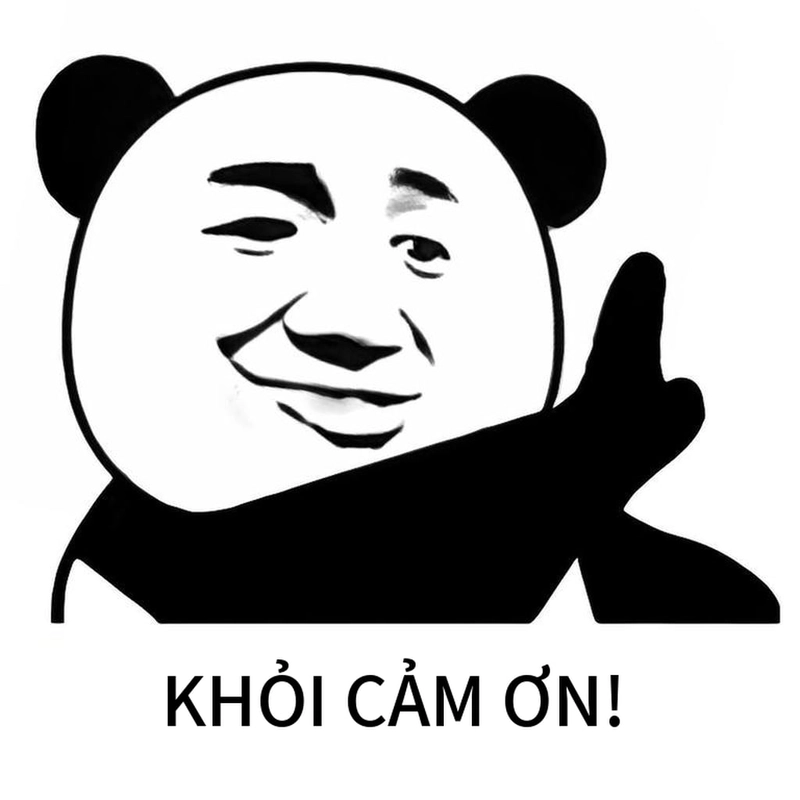 Meme gấu trúc đa tạ gây cười