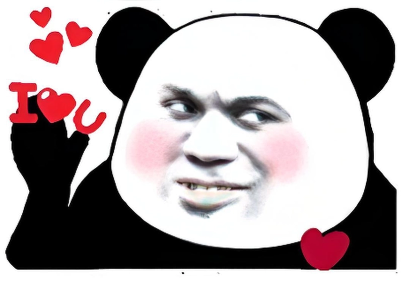 Meme gấu trúc thả tim ngộ nghĩnh
