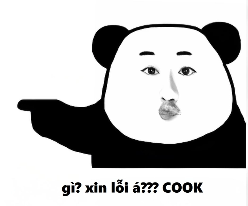 Meme gấu trúc xin lỗi dùng để troll bạn bè