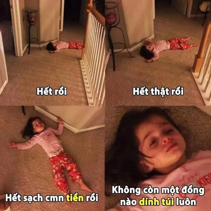 Meme hết tiền đáng yêu
