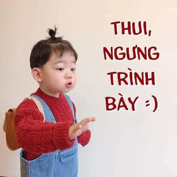 Meme nín em bé ngây ngô đáng yêu